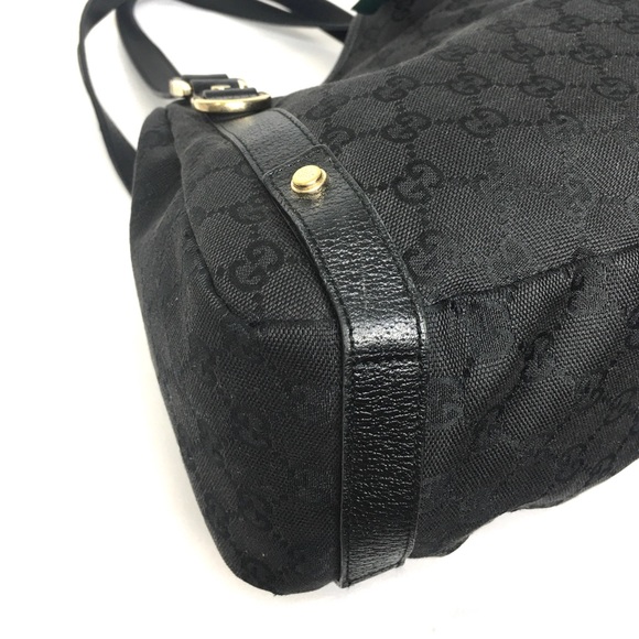 Authentic Gucci Abbey black monogram canvas shoulder bag - Picture 10 of 16